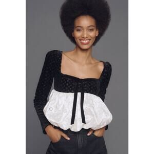 102 NWT for Love And Lemons Elisa Long Sleeve Bubble Top Size XS